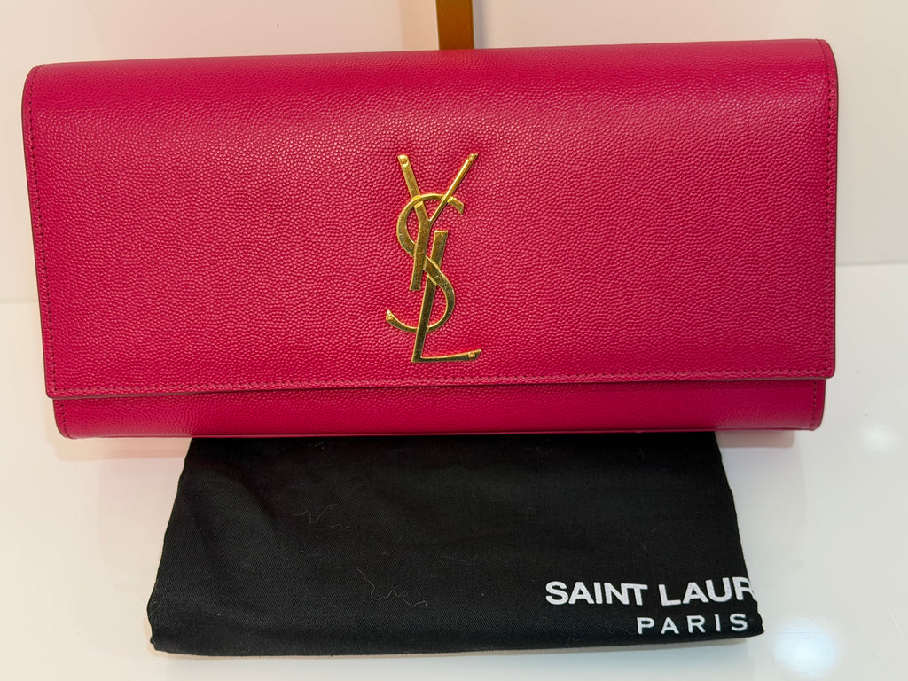 Pre-owned Saint Laurent Manogram Clutch