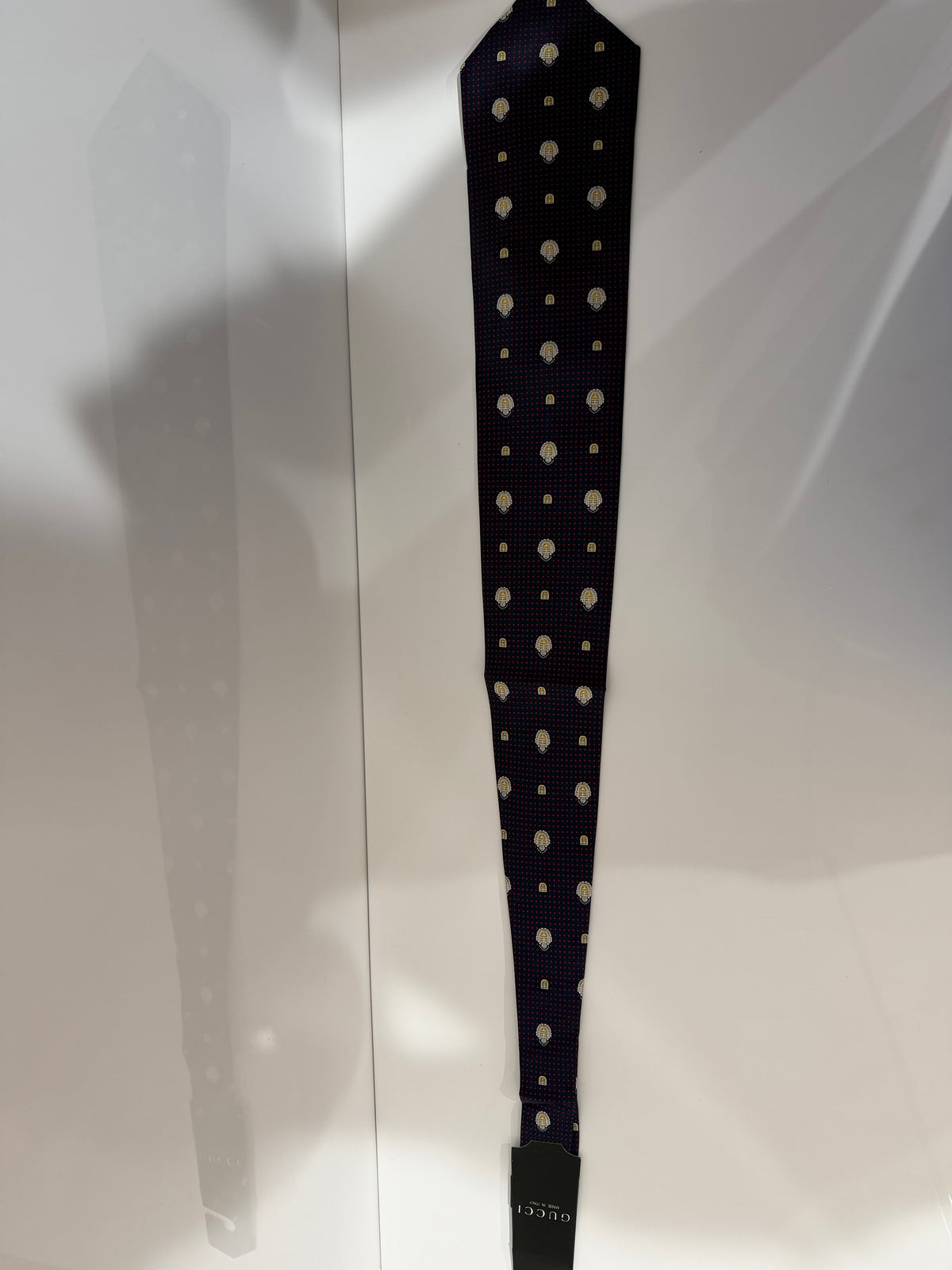 Gucci Navy Blue Silk Tie