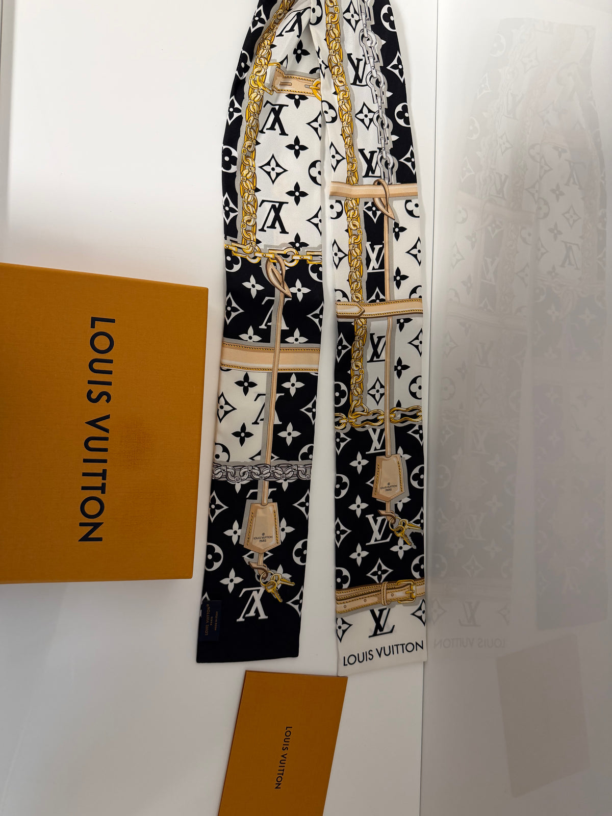 Louis Vuitton Monogram large twilly/ Scarf.