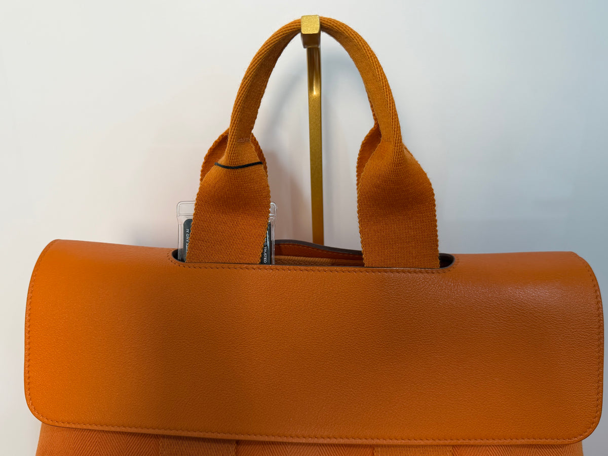 Pre-owned Hermès Valparaiso PM Orange Canvas